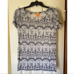 Joe Fresh Black & White see through top